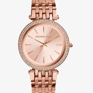 MICHAEL KORS Darci Pavé Rose Gold-Tone Watch